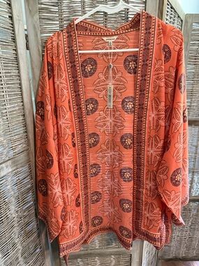 Max Studio Coral Kimono